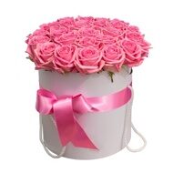 21 розовая роза коробке